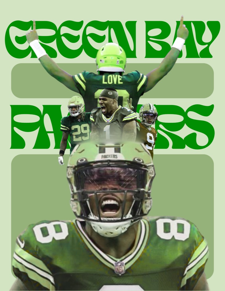 Green Bay Packers team hype graphic